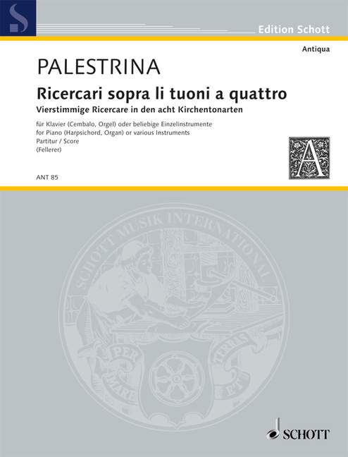 Ricercari sopra li tuoni a quattro