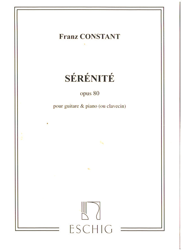 SERENITE POUR GUITARE ET PIANO,