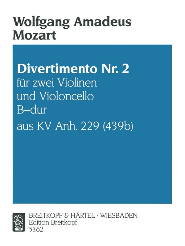 Divertimento Nr.2 KV Anh.229