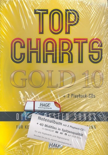 Top Charts Gold Band 10 (+2 CD's +Midifiles auf USB-Stick)