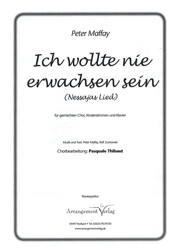 Ich wollte nie erwachsen sein