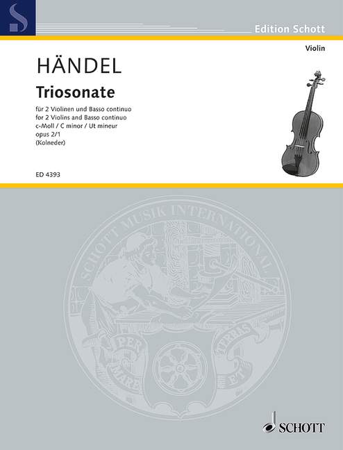 9 Triosonaten op. 2 Nr. 1
