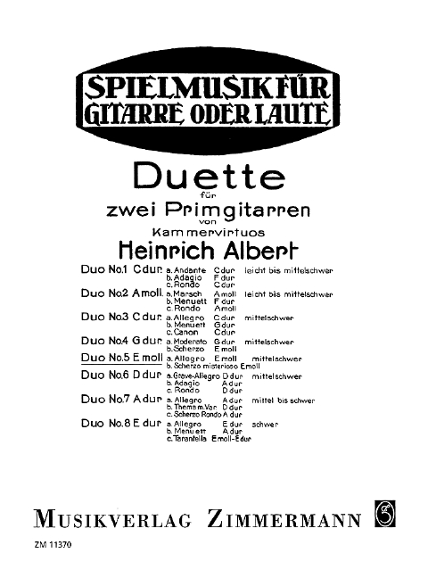 Duett e-Moll Nr.5 für 2 Primgitarren