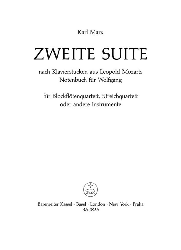 Suite Nr.2 nach Klavierstücken von L. Mozart