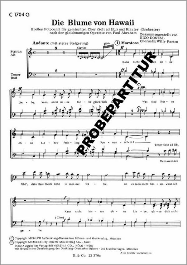 Die Blume von Hawaii großes Potpourri