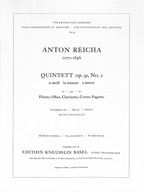 Quintett a-moll op.91,2