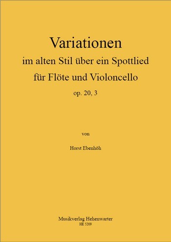 Variationen im alten Stil über ein Spottlied op.20,3