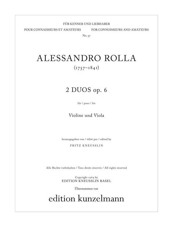 2 Duos C-Dur op.6,1 und g-Moll op.6,2