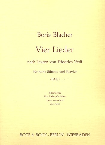 4 Lieder nach Texten von Friedrich Wolf