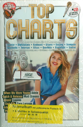 Top Charts Band 76 (+CD+Midifiles auf USB Stick):