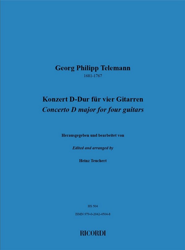Konzert D-Dur für 4 Gitarren
