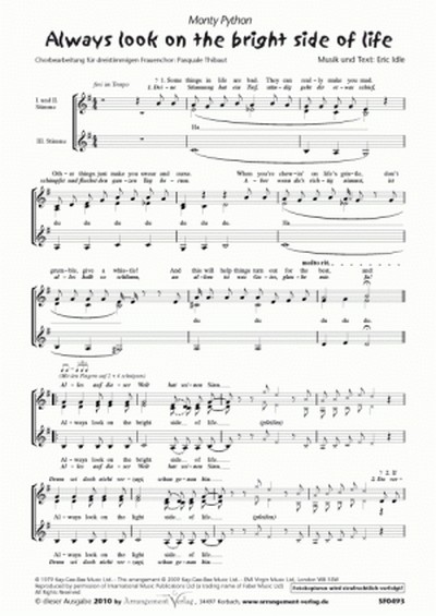 Always look on the bright Side of Life