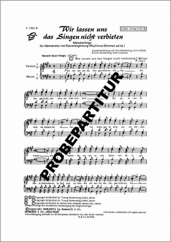 Wir lassen uns das Singen nicht verbieten