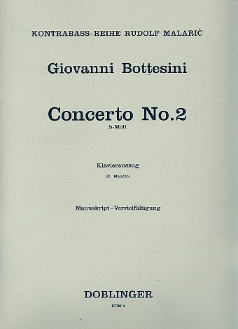 Concerto h-Moll Nr.2 für Kontrabaß und Orchester