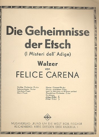 Die Geheimnisse der Etsch (G-Dur)