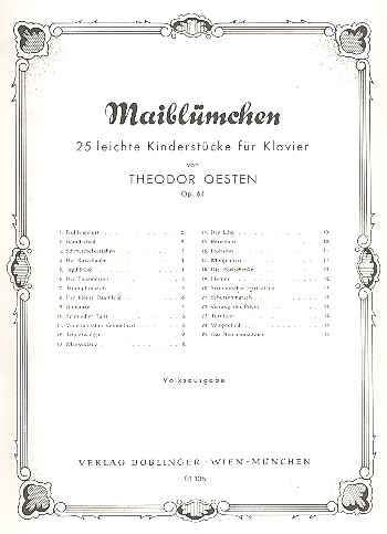 Maiblümchen op.61 25 leichte