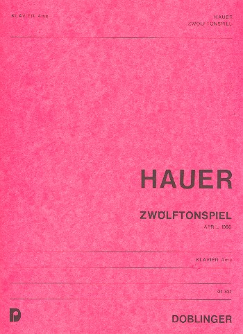 Zwölftonspiel für Klavier zu