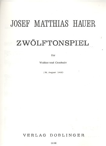 ZWOELFTONSPIEL FUER VIOLINE UND