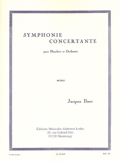 SYMPHONIE CONCERTANTE POUR