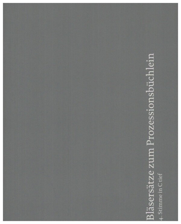 Bläsersätze zum Prozessionsbüchlein Diözese Würzburg zum Neuen GL