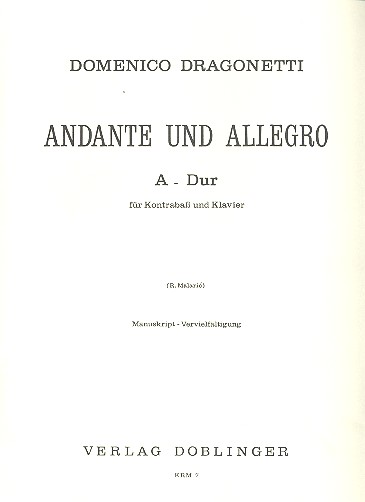 ANDANTE UND ALLEGRO A-DUR FUER