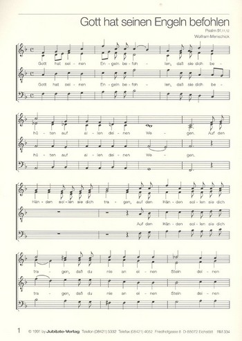 Danket dem Herrn  und  Gott hat seinen Engeln befohlen