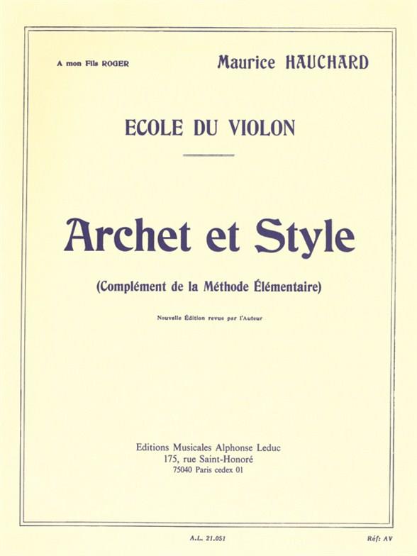 ARCHET ET STYLE POUR