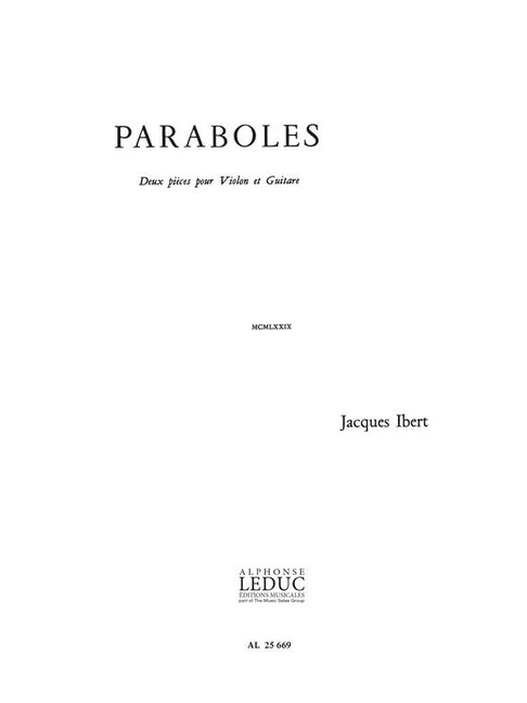 Paraboles 2 pieces pour violon