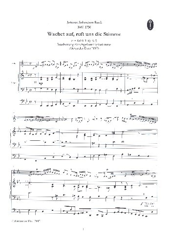 Wachet auf, ruft uns die Stimme BWV140/645