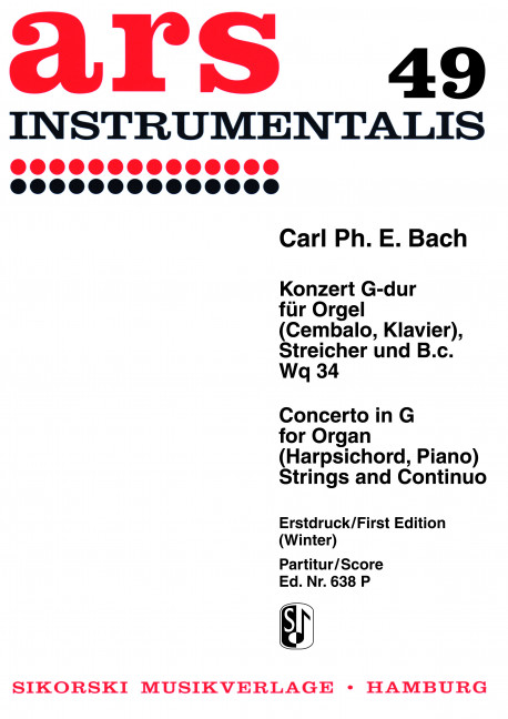 Konzert G-Dur Wq34 für Orgel,
