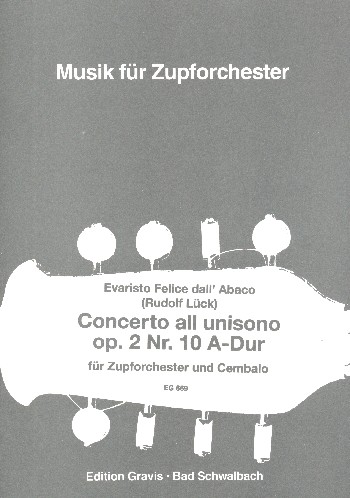 Concerto all unisono A-Dur op.2,10