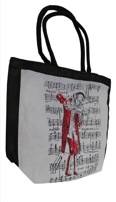 Tasche schwarz-weiß Mozart