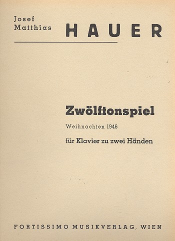 Zwölftonspiel Weihnachten 1946