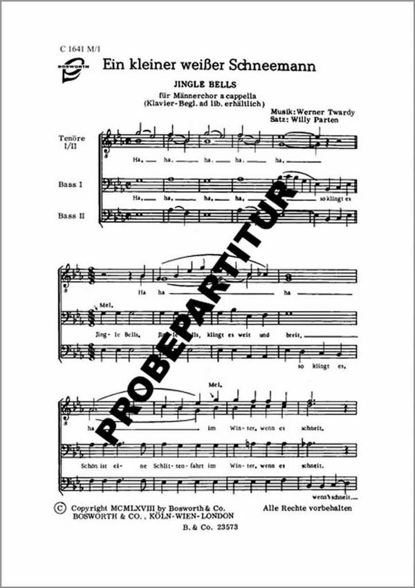 Ein kleiner weißer Schneemann