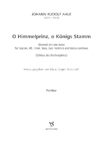 O Himmelprinz o Königs Stamm