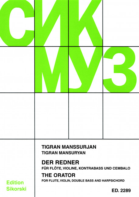 Der Redner für Flöte, Violine,