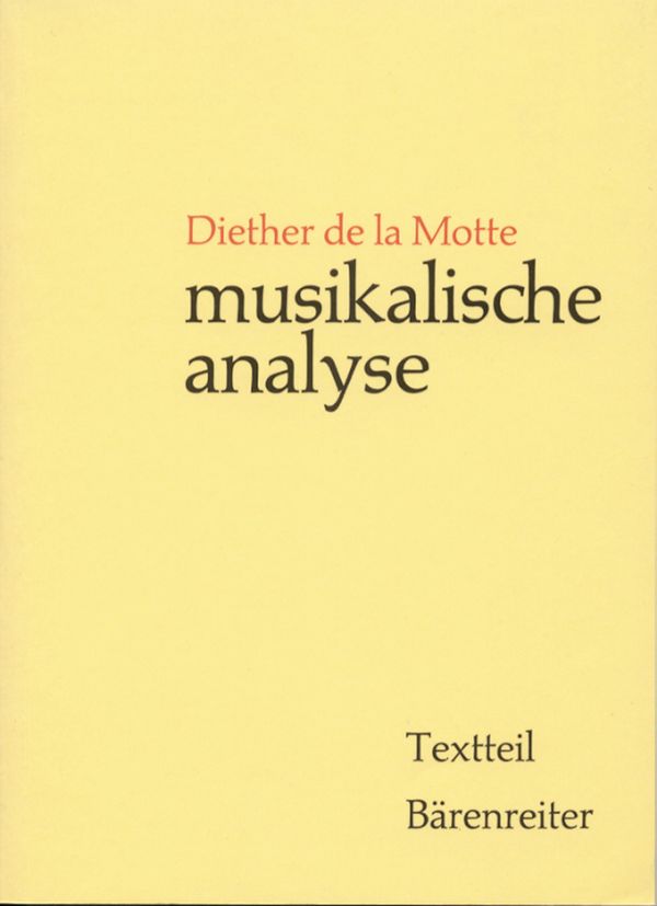 Musikalische Analyse (2 Bände)