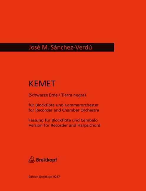 Kemet für Blockflöte und Kammerorchester