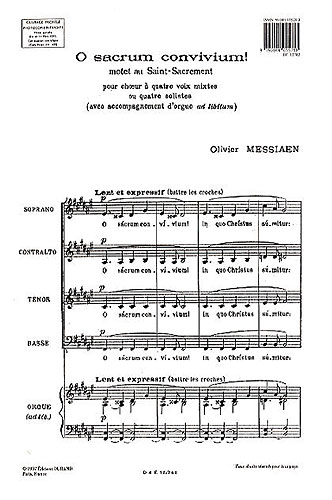 O sacrum convivium pour 4 voix