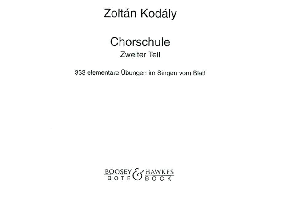 Chorschule Band 2