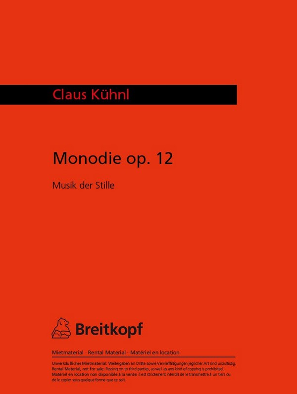 Musik der Stille - Monodie op.12