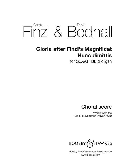 Gloria after Finzi's Magnificat  and  Nun dimittis