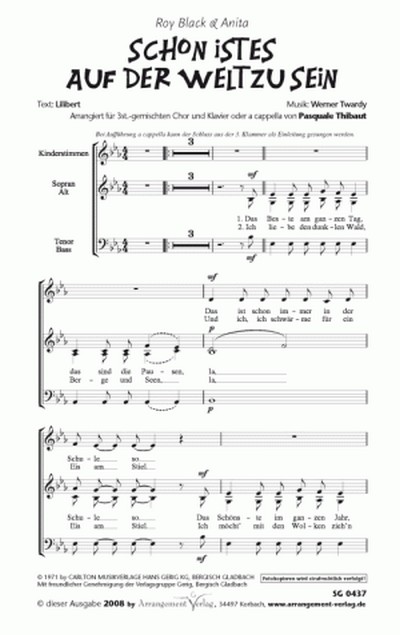 Schön ist es auf der Welt zu sein