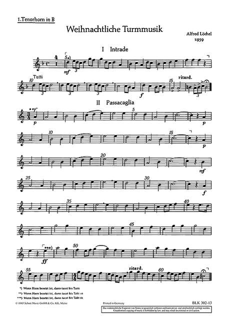 Weihnachtliche Turmmusik