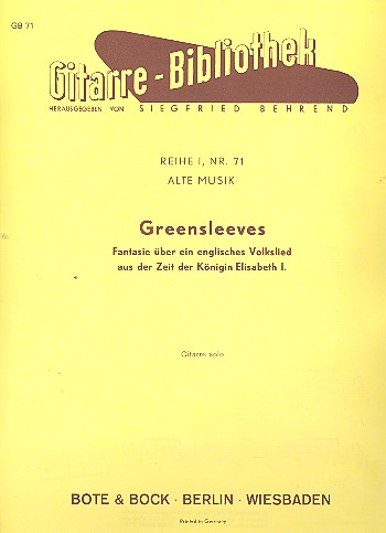 Greensleeves - Fantasie über ein englisches Volkslied