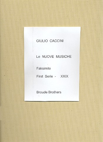Le nuove musiche Facsimile