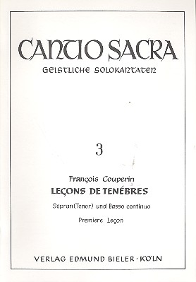 Lecons de tenebres - premiere lecon