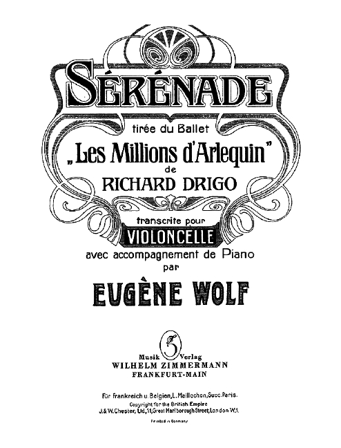Serenade aus 'Les millions d'Arlequin'