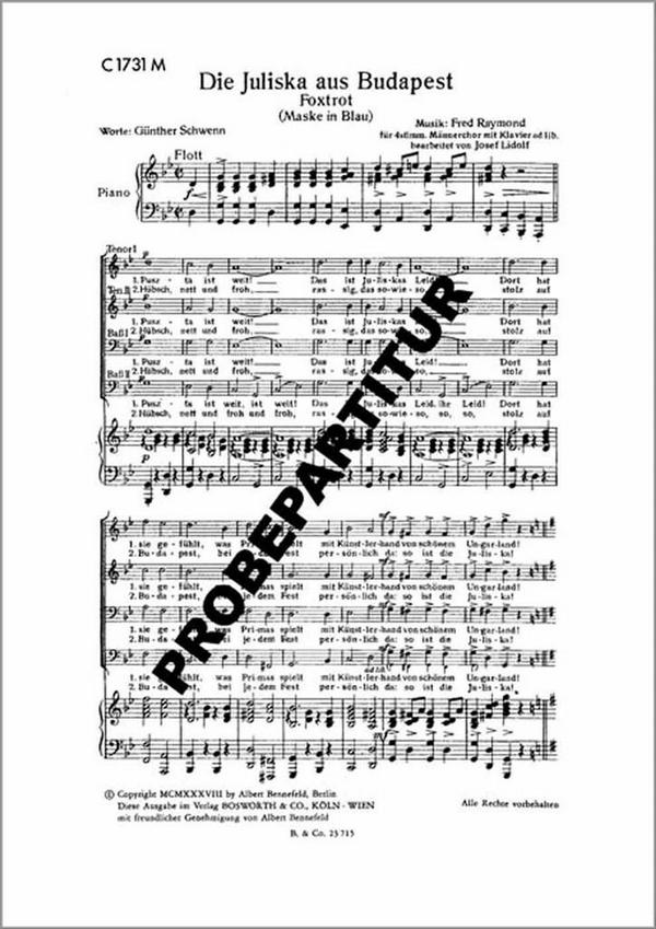 Die Juliska aus Budapest aus 'Maske in blau'