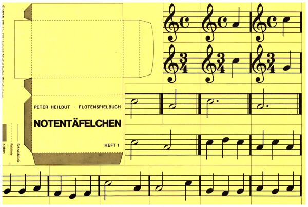 Notentäfelchen zum Flötenspielbuch Band 1